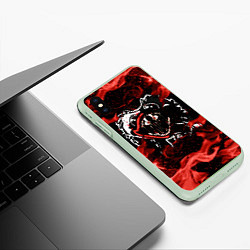 Чехол iPhone XS Max матовый Poppy Playtime: Flame Fire, цвет: 3D-салатовый — фото 2