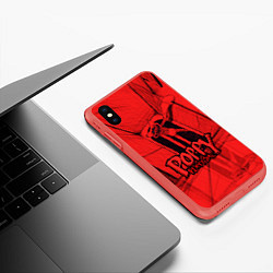 Чехол iPhone XS Max матовый Poppy Playtime: Red Room, цвет: 3D-красный — фото 2