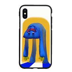 Чехол iPhone XS Max матовый Poppy Playtime: Huggy Wuggy, цвет: 3D-черный