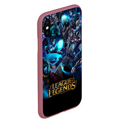 Чехол iPhone XS Max матовый LEAGUE OF LEGENDS ЛИГА ЛЕГЕНД ГЕРОИ, цвет: 3D-малиновый — фото 2