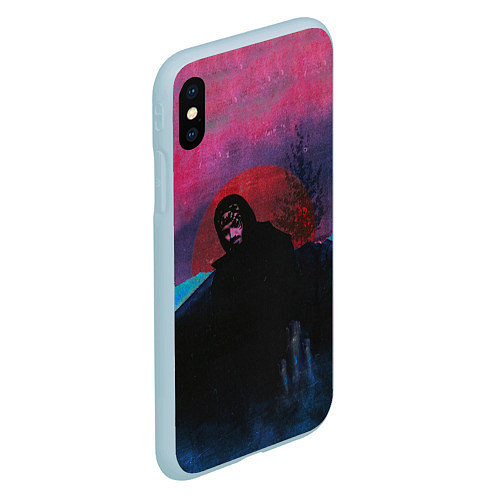 Чехол iPhone XS Max матовый Mnogoznaal art / 3D-Голубой – фото 2