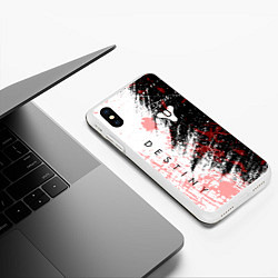 Чехол iPhone XS Max матовый Destiny Кровавые пятна, цвет: 3D-белый — фото 2