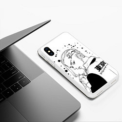 Чехол iPhone XS Max матовый Токийские мстители, Дракен, цвет: 3D-белый — фото 2