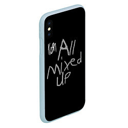 Чехол iPhone XS Max матовый All Mixed Up - Korn, цвет: 3D-голубой — фото 2