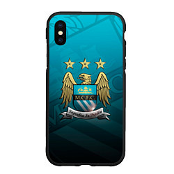 Чехол iPhone XS Max матовый Manchester City Teal Themme