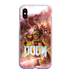 Чехол iPhone XS Max матовый Брутальный DoomGay Hell rock