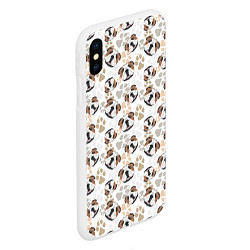 Чехол iPhone XS Max матовый Английский Бульдог Bulldog, цвет: 3D-белый — фото 2