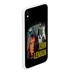 Чехол iPhone XS Max матовый The Beatles John Lennon, цвет: 3D-белый — фото 2