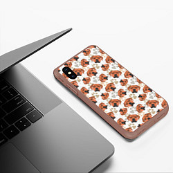 Чехол iPhone XS Max матовый Собака Родезийский Риджбек, цвет: 3D-коричневый — фото 2