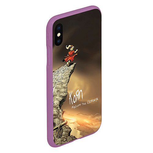 Чехол iPhone XS Max матовый Follow the Leader - Korn / 3D-Фиолетовый – фото 2