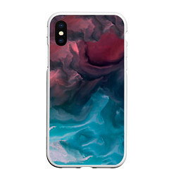 Чехол iPhone XS Max матовый Туманная вода, цвет: 3D-белый