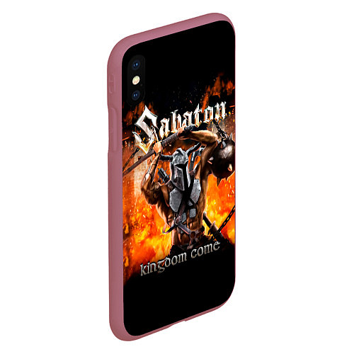 Чехол iPhone XS Max матовый Kingdom Come - Sabaton / 3D-Малиновый – фото 2