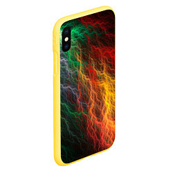 Чехол iPhone XS Max матовый Цветной разряд, цвет: 3D-желтый — фото 2