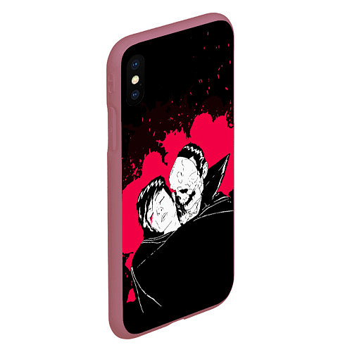 Чехол iPhone XS Max матовый Dance whith death / 3D-Малиновый – фото 2