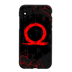 Чехол iPhone XS Max матовый GOD OF WAR CRATOS LOGO