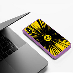 Чехол iPhone XS Max матовый Borussia Dortmund Crush Theme, цвет: 3D-фиолетовый — фото 2