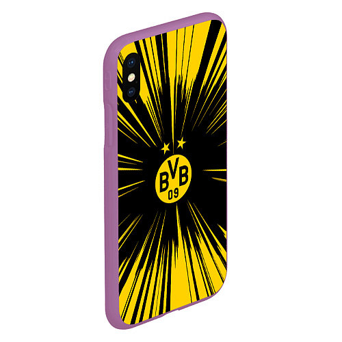 Чехол iPhone XS Max матовый Borussia Dortmund Crush Theme / 3D-Фиолетовый – фото 2