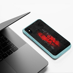 Чехол iPhone XS Max матовый Adam & Gaga, цвет: 3D-мятный — фото 2