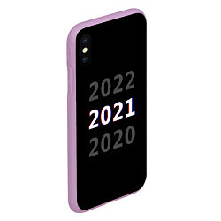 Чехол iPhone XS Max матовый 2020 2021 2022, цвет: 3D-сиреневый — фото 2