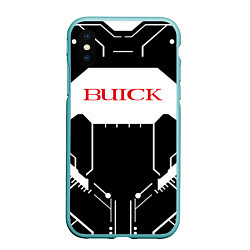 Чехол iPhone XS Max матовый Buick Лого Эмблема спина, цвет: 3D-мятный