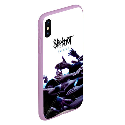 Чехол iPhone XS Max матовый 9 0: Live - Slipknot / 3D-Сиреневый – фото 2