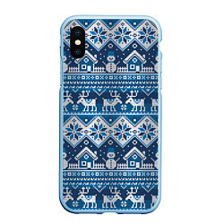 Чехол iPhone XS Max матовый Christmas Pattern