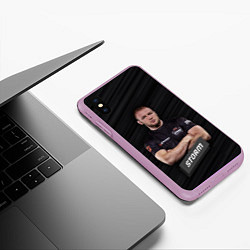 Чехол iPhone XS Max матовый Александр Storm, цвет: 3D-сиреневый — фото 2
