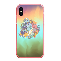 Чехол iPhone XS Max матовый Северное сияние и монстры, цвет: 3D-баблгам