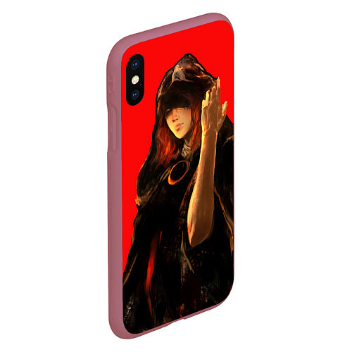 Чехол iPhone XS Max матовый ELden ring девушка / 3D-Малиновый – фото 2