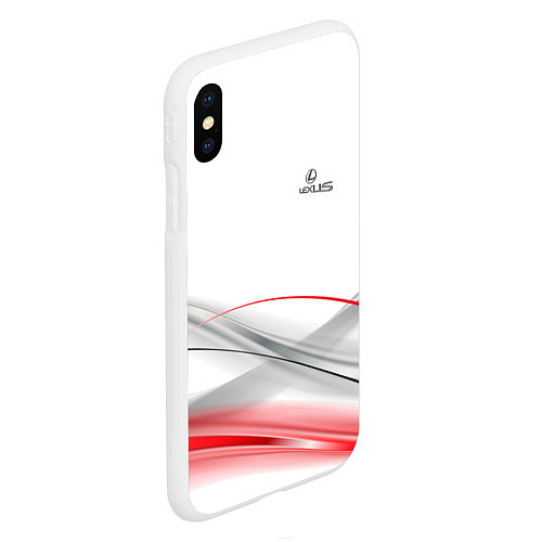 Чехол iPhone XS Max матовый Lexus white theme / 3D-Белый – фото 2