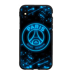 Чехол iPhone XS Max матовый PSG NEON STYLE SPORT ПСГ НЕОН