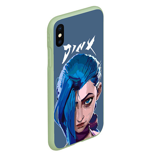 Чехол iPhone XS Max матовый Jinx Arcane / 3D-Салатовый – фото 2