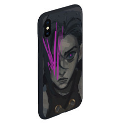 Чехол iPhone XS Max матовый Jinx - Arcane, цвет: 3D-черный — фото 2