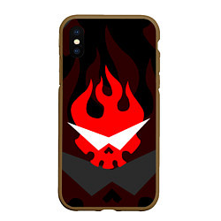 Чехол iPhone XS Max матовый GURREN LAGANN LOGO SYMBOL, цвет: 3D-коричневый