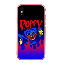 Чехол iPhone XS Max матовый POPPY PLAYTIME ПОППИ ПЛЕЙТАЙМ ХАГГИ ВАГГИ FIRE, цвет: 3D-баблгам