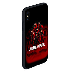 Чехол iPhone XS Max матовый ГЕРОИ СЕРИАЛА БУМАЖНЫЙ ДОМ - LA CASA DE PAPEL, цвет: 3D-черный — фото 2