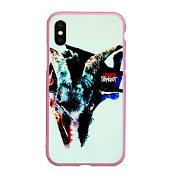 Чехол iPhone XS Max матовый Iowa - Slipknot, цвет: 3D-розовый