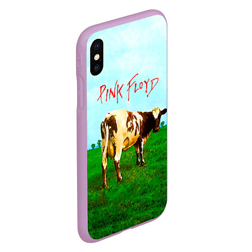 Чехол iPhone XS Max матовый Atom Heart Mother - Pink Floyd / 3D-Сиреневый – фото 2