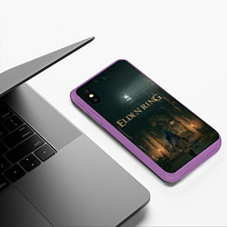 Чехол iPhone XS Max матовый Elden Ring - логово, цвет: 3D-фиолетовый — фото 2