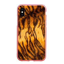 Чехол iPhone XS Max матовый Шкура тигра 2022, цвет: 3D-баблгам