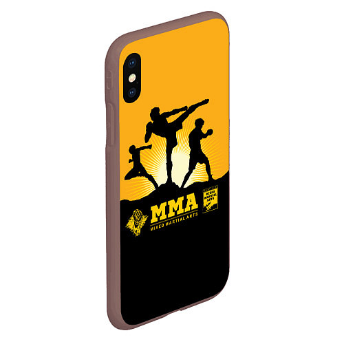 Чехол iPhone XS Max матовый ММА Mixed Martial Arts / 3D-Коричневый – фото 2