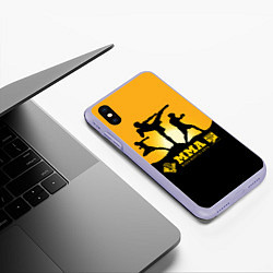 Чехол iPhone XS Max матовый ММА Mixed Martial Arts, цвет: 3D-светло-сиреневый — фото 2