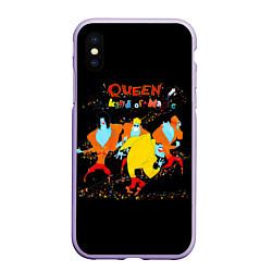 Чехол iPhone XS Max матовый A Kind of Magic - Queen, цвет: 3D-светло-сиреневый