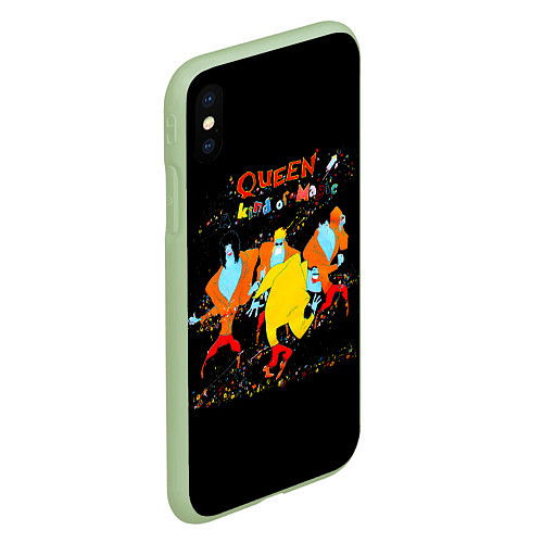 Чехол iPhone XS Max матовый A Kind of Magic - Queen / 3D-Салатовый – фото 2