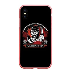 Чехол iPhone XS Max матовый GLADIATORS, цвет: 3D-баблгам