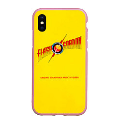 Чехол iPhone XS Max матовый Flash Gordon - Queen, цвет: 3D-розовый