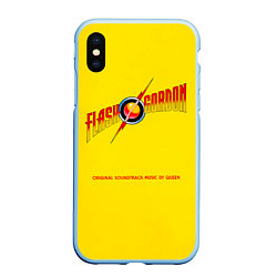 Чехол iPhone XS Max матовый Flash Gordon - Queen, цвет: 3D-голубой