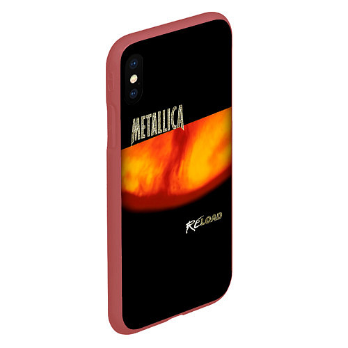 Чехол iPhone XS Max матовый Metallica ReLoad / 3D-Красный – фото 2
