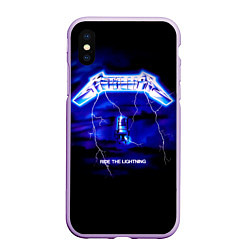 Чехол iPhone XS Max матовый Ride the Lightning - Metallica, цвет: 3D-сиреневый