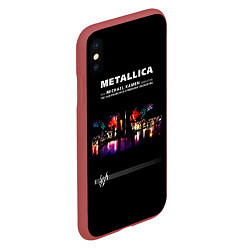 Чехол iPhone XS Max матовый Metallica S и M, цвет: 3D-красный — фото 2